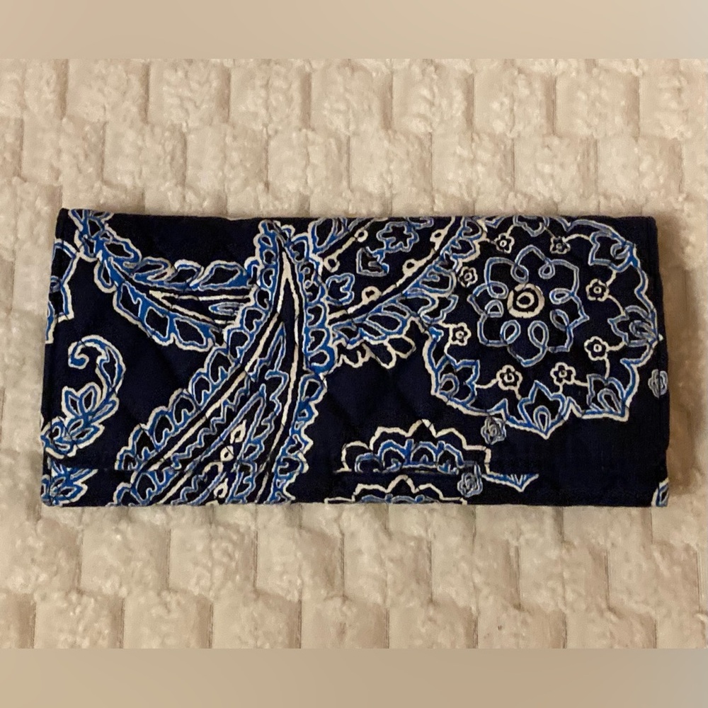 Vera Bradley Blue Paisley Bandana wallet